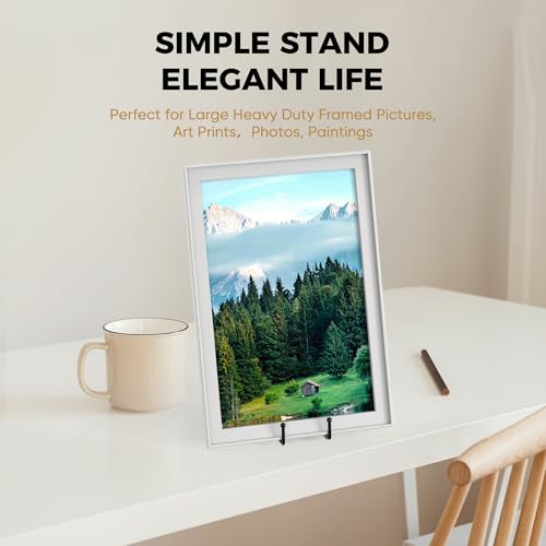 TR-LIFE 14 Inch Black Metal Plate Stand (3 Pack) - Heavy Duty Display Easel Holder for Large Picture Frames, Plates and Signs - size: 14 Inch