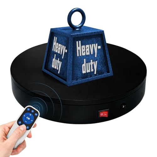 Remote Motorized Electric Turntable Rotating Display Stand Spinning Rotating Platform 360 Photography Turntable lazy susan base giratoria para for Photography,Display,3D Scan,Exhibition rotating table - size: 7.9inch/Black/100Lbs Load