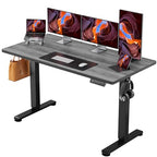 ErGear Height Adjustable Electric Standing Desk, 55 x 28 Inches Sit Stand up Desk, Memory Computer Home Office Desk, Grey - color: Grey, size: 55.1 X 27.6 Inches