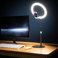 UBeesize 12" Desk Ring Light with Stand & Phone Holder - Adjustable Studio Light for Photography，Zoom Meetings, YouTube, TikTok, Live Streaming - style: Classic Model