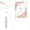 Easel Stand for Wedding Sign & Poster - 63" Display Easels with Adjustable Metal Frame - White - style: White