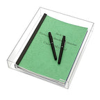 BTSKY 1 Pack Multipurpose A4 File Tray Clear Acrylic Desk Tray Organizer Elegant Letter Size Desk Documents Trays Magazine Files Storage Basket Organizer Bin for Office Cosmetics Bathroom