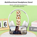 CameCosy Leopard Headphone Stand, Compatible with, Sturdy Acrylic Design, Multifunctional for Headphones & Cell Phone - color: leopard