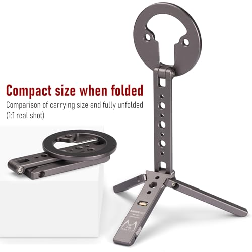Ultra-Compact Magnetic Tripod for iPhone | Foldable Hook Design, 20 N52 Magnets, Cold Shoe & 1/4" Screw - Phone Stand for iPhone 12-17 & MagSafe Devices