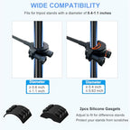 JCWINY Mic Stand Phone Holder, Flexible Phone Holder for Microphone Stand, Adjustable iPhone Mic Stand Holders, Music Stands Phone Holders for iPhone 14 13 12 MAX Pro Samsung Galaxy All Smartphones - style: Standard
