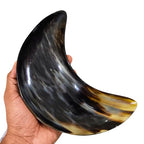 Moon Shape Horn Made Dish Tray for Dining Table Decent Design Decorative Functional Moon Shape Tray to Serve Snack Catch-All Tray-Decor Tray-use as Coffee Table Tray Entryway Farmhouse Décor Bowl