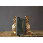 Creative Co-Op Pineapple Shaped Gold Resin Bookends (Set of 2 Pieces)