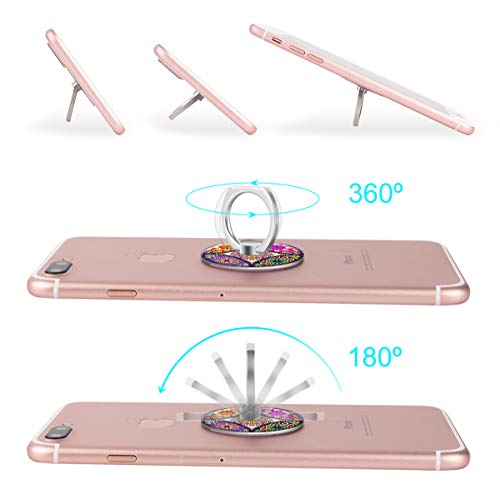 Bonoma Cell Phone Ring Holder Stand, 3 Pack Colorful Mandala 360 Rotation Universal Smartphone Ring Grip Stand Compatible with Smartphones and Tablets - color: Colorful Mandala