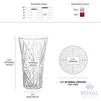 Royal Imports Flower Acrylic Vase Decorative Centerpiece for Home or Wedding Non-Breakable Plastic - 10" Tall, 6" Opening - Clear - size: 10" x 6"