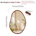 Irregular Wall Mirror Decorative Asymmetrical Mirror Abstract 43x30 inch - size: 43"L x 30"W
