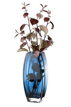 Glass - Vase - Blue - Teal - 12.6" Height - Heavy Durable - Made in Europe - by Barski