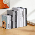 1 Pair Capybara Wood Bookends,Simple Cartoon Animal Capybara Design Non-Skid Beech Wood Bookends Desk Organizer Book Stand Book Holder Shelf Shelves Holder for Home School Office Library Decorative