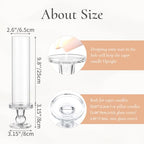 Hurricane Glass Taper Candle Holder: 6Pcs Tall Hurricane Candle Holder for Home Clear Tapered Candlestick Holders with Open Ended Sleeve Glass Candle Stick Holder for Table Centerpieces - size: S - 6 Pcs