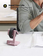 Lamicall Apple Watch Accessories Watch Stand - Desk Charging Stand Holder, Stand Holder Charging Dock Station, Accessories Gift Compatible with iWatch Series SE, Ultra, Series 11/10/9/8/7/6/5/4/3/2/1 - color: Rose Gold