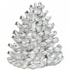 Creative Co-Op Decorative Resin Pinecone Bookends, Silver Finish, Set of 2 - color: Silver