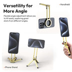 ULANZI MA30 Magnetic Phone Tripod Stand for iPhone - Aluminium Maglock Smartphone Mini Tripod Pocket Cell Phone Stand Strong Magnet Quick Mount Compatible with iPhone 17 16 15 14 13 12 Series, Gold - color: Gold