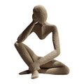 TIME&TRAVE Nobody Serendipity Sculpture - 3D Printed Minimalist Meditation Statue, Textured Art Decor for Home Office