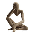 TIME&TRAVE Nobody Serendipity Sculpture - 3D Printed Minimalist Meditation Statue, Textured Art Decor for Home Office