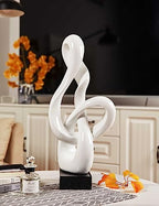 Sculpture Music Note Decor Modern Statue Gifts Treble Clef Figurine Polyresin Arts White 23 inch - color: White