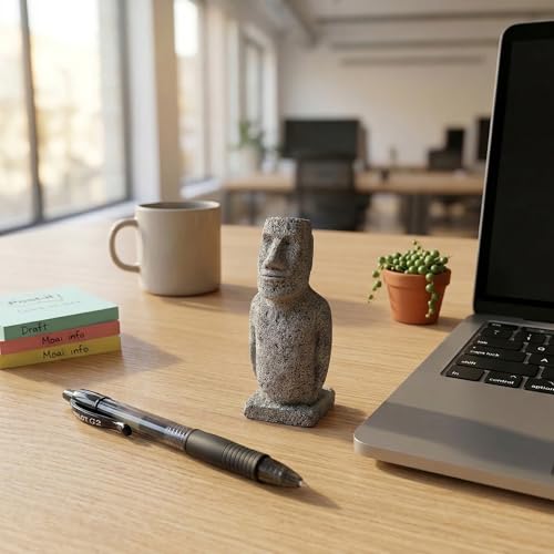Easter Island Moai Statue - Stone Moai Figurine Decor for Home & Outdoor Garden - 3 (Medium Size) - size: Medium Size