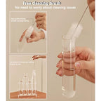 8PCS Test Tube Vases Decorative Glass Flower Vase Hinged Flower Vases Planter Flower Arranging Container Hydroponic Flower Holder Decor with 15PCS Hooks and 2PCS Brushes (VASES- A)