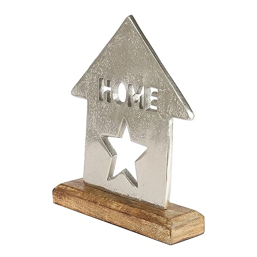 PURESTORY Metal Decorative Showpiece for Home Decor Accents | Shelf Decor |Bookshelf Décor | Fireplace Decor or Desk Décor.Table Decorations for Dining Room Living Room - Home - Silver - color: Silver