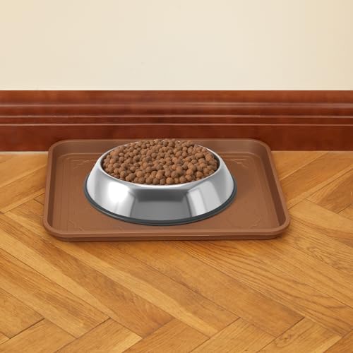 Boot Tray 2 Packs All Seasons Multi-Purpose, Waterproof Boot Trays for Entryway Indoor & Outdoor, Non-Slip Shoe Tray, 16.7"x12.8",Brown - color: Brown