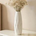 12 Inch White Vase Ceramic Flower Vase, Tall Vases for Pampas Grass, Home Decor, Modern Textured Vases for Living Room Decorations,Table Centerpieces,Shelf,Farmhouse Small Ceramic Vase - style: Shape 6