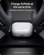 Mophie Max Dual Charging Stand for AirPods Max Headphones – Auto Sleep Mode, Premium Anti-Scratch Design, Magnetic USB-C for Effortless Alignment, Charges AirPods & Qi Devices