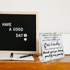 Friend Gifts for Women Men Friends Friendship Plaque Gift Office Gifts for Friends Sisters Coworkers Decorations On Shelf Table Desk for Living Room Bedroom Home Office dksg12 - style: thank you for being part of my family