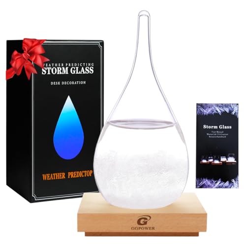 Storm Glass Cool Unusual Gifts Storm Glass Weather Predictor Snow Globes for Adults Galileo Thermometer Indoor Creative Forecast Nordic Style Decorative Weather Gifts - size: L