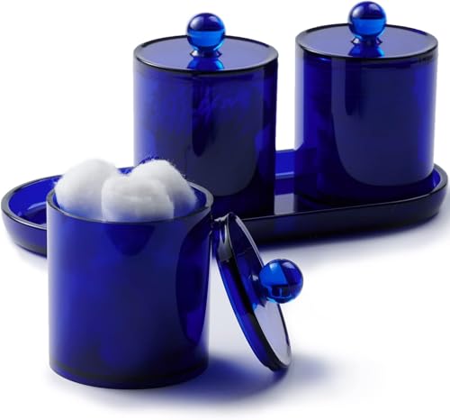 SheeChung Acrylic Vanity Tray, 2 Pack, 9.65 in x 4.5 in x 0.79 in, Catchall Tray, Countertop Sink Tray Dispenser, Sturdy Holder for Cabinet, Shelf, Cupboard, or Closet Organization (Blue) - color: Blue Acrylic, size: 2 Pack (9.65" x 4.5" x 0.79")