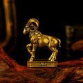 Aries – 100% Solid Brass Aries Ram Zodiac Sculpture – Handcrafted Retro Collectible Figurine for Desk & Home Decor, Unique Astrology Gift - style: Aries