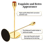 Oatnauxil Metal Gold Taper Candle Holder for Wedding, Dinning, Party, Fits 3/4 inch Thick Candle&Led Candles (Set of 6 Pcs) - color: Gold