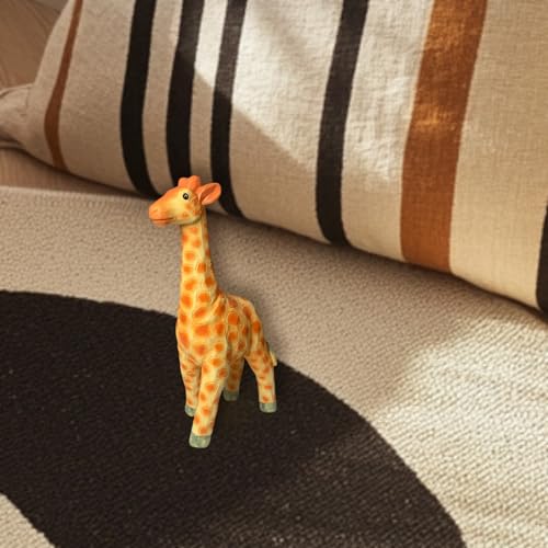 Safari Animal Figurines, Giraffe Figurine, Wild Animal Statues, Hand Painted Jungle Animal Sculptures, Educational & Decorative Wild Life Figures, African animal sculptures decor - color: Giraffe