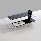 BYCY Acrylic Black 2-Tier Riser Display Shelf for Figures, Desserts Holder, Collections Organizer and Cosmetic Items Shelf (2 Tier 12" X 6.9" X 4.25")… - color: 2tier black