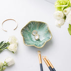 Mecaikru Ring Dish, Ceramic Trinket Tray, Small Dish for Jewelry, Key Bowl, Ring Tray for Jewelry, for Friends Sisters Daughter Mother - color: Jade Green