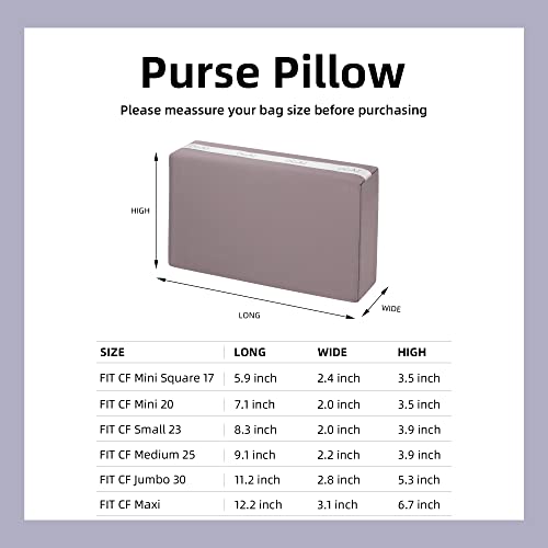 DGAZ Purse Pillow Shaper Insert for Chanel CF Bags, Silky Pillow Shaper for Luxury Handbags（Konjac purple, Small 23） - color: Konjac Purple, size: Small 23