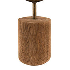 Asymmetrical Wood and Metal Candle Holder - size: 17.75"H