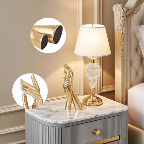 Golden Hands Sculpture Elegant Resin Home Decor Hands Statues Versatile Love Ornament,Perfect for Bedroom, Office Desktop, Cabinets,Wedding (Golden Hands) - color: Golden Hands