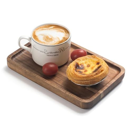 Bathroom Vanity Tray, Bathroom Tray for Counter, Toilet Tank Tray, Wood Bathroom Tray for Organizing and Home Decor (7.9 x 5.1 x 0.8 inch) - size: 7.9" x 5.1" x 0.8"