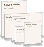 newnewshow 8.5x11 Clear Acrylic Sign Holder, Display Stand, Plastic Card Holder for Business, Office, Retail (12 Pack 8.5x11) - size: 12 Pack 8.5x11