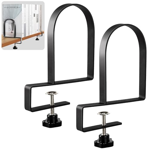 Metal Book Ends for Shelves - Heavy Duty Adjustable Bookends Clamped Metal Book Organizer Storage Holders, Non-Skid Bookends Stoppers - style: Swivel