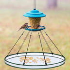 FoldTier 2 Pieces 30 Inch Universal Wild Bird Seed Catcher Hanging Hoop Platform Bird Seed Catcher Tray for Hummingbird Feeders Bee Feeder Outdoor Garden Accessories