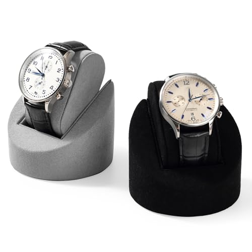 Microfiber Single Watch Stand Display Jewelry Watch Showcase Display Stand(Blue) - color: Blue