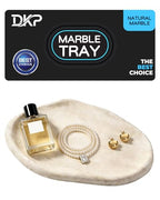 Marble Decorative Tray, 10x7 inch Natural Marble Catchall Tray for Vanity Luxe Cloud Shape Stone Serving Tray Holder for Perfume, Jewelry, Keys & Candle Bathroom & Dresser Home Decor