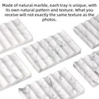 Luxury Marble Soap Dish Tray,Rectangle Stone Marble Soap Tray,Self Draining Soap Holder for Bathroom, Kitchen (Carrara White) - color: Carrara White