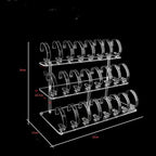 3-Tier Watch Display Stand Organizer, 24 Piece Jewelry Holder Rack Watch Display Holder Watch Display Rack -Clear Acrylic