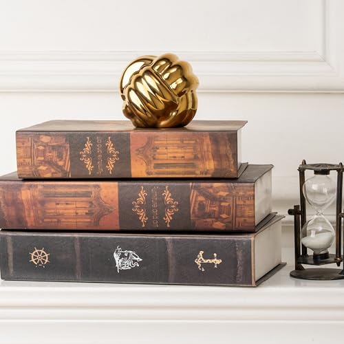 Small Gold Knot Decor, Chain Link Decor, Coffee Table Decor, Book Shelf Decor, Entry Table Decor, Aesthetic Minimalist Decorative Objects for Modern Home Living Room, Desk Decor for Office (Golden) - color: Golden