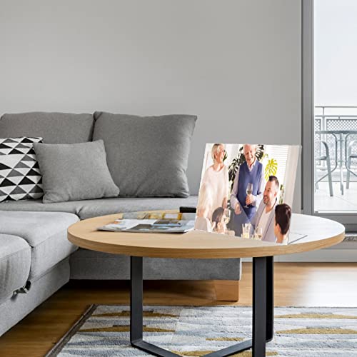 Acrylic Sign Holder 8.5 x 11 Horizontal 6 Pack Slant Back Acrylic Stands for Display Plexiglass Clear Acrylic Display Stands for Ad Frame, Picture Photo Frames, Promotions, Restaurants, Office - size: Horizontal 6 Pack 11x8.5''